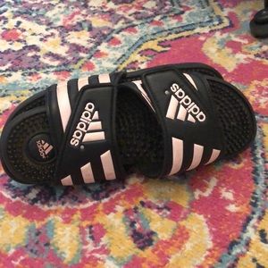 ADIDAS slides pink/black size 8W